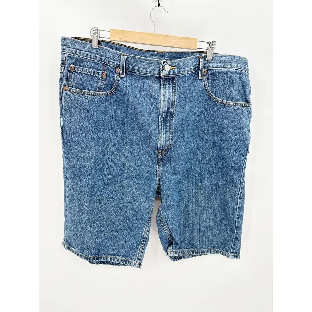 Levi's Red Tab 505 Men's Medium Wash Denim Jean Shorts Size 42 Dad Shorts Casual
